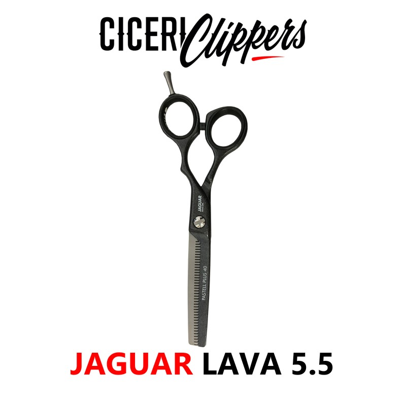 TIJERA JAGUAR WHITE PASTELL PLUS OFFSET ES40 LAVA BLACK