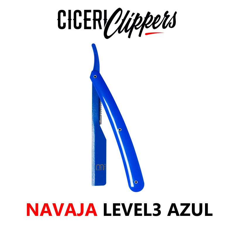 NAVAJA LEVEL3 AZUL MANGO PLASTICO