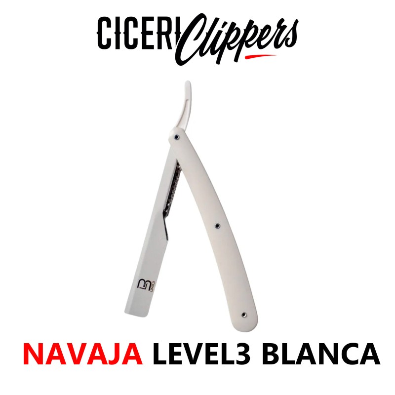 NAVAJA LEVEL3 BLANCA MANGO PLASTICO